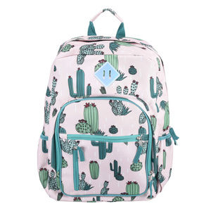 SUMMER 2019 Pink Green Cactus Book Backpack Bag